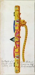Side View of a Pectoral Ornament of Gold and Jewels Made for Pope Clement VII by Cellini (detail)